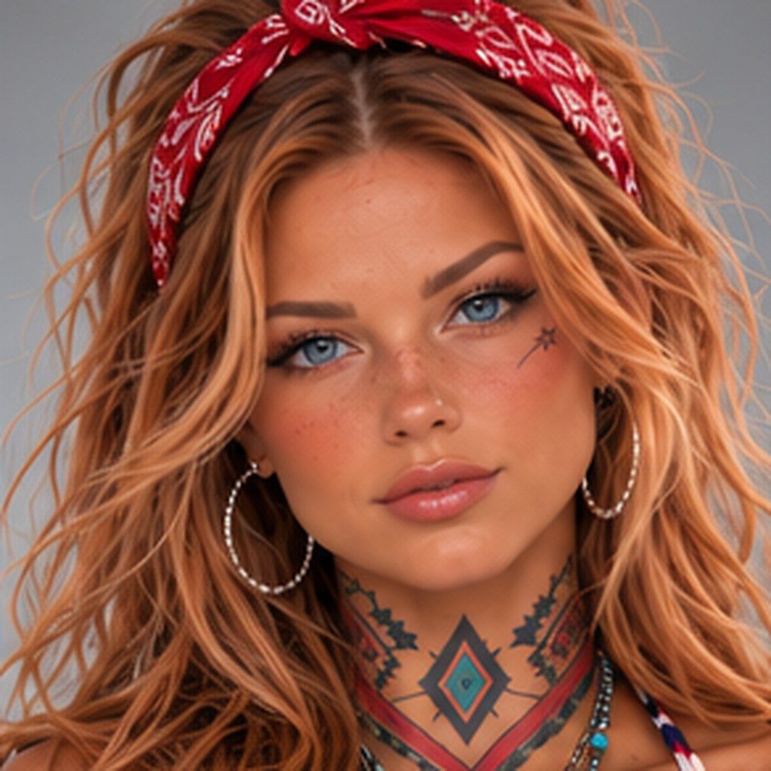 Portrait of Kaylee Vance in a red paisley bandana
